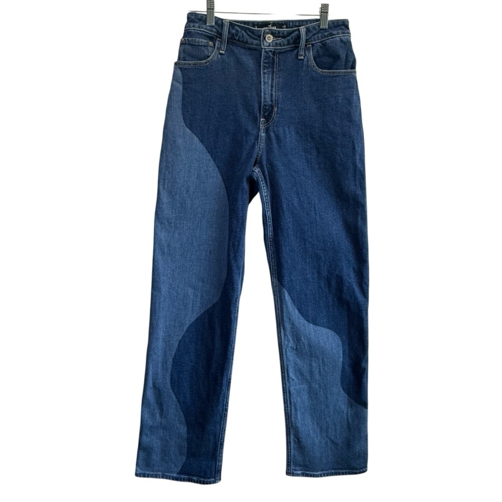 Hollister Ultra High Blue Rinse Wavy California Dad Jean. Size 7R